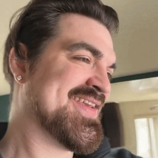 Gigachad Meme Guy Boasting Jawline With Beard GIF