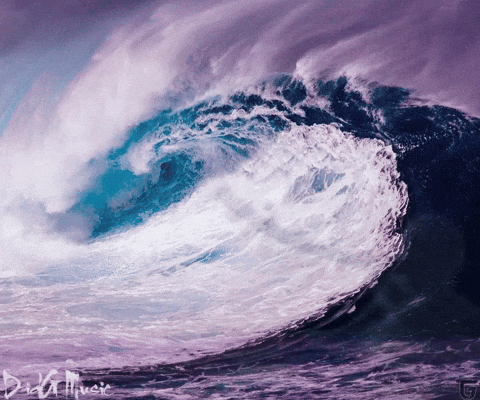 Gigantic Blue Wave Loop GIF
