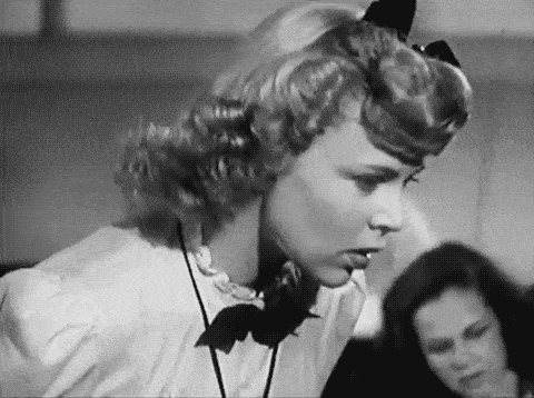 Giggle 1950s Shy Laughing Woman GIF