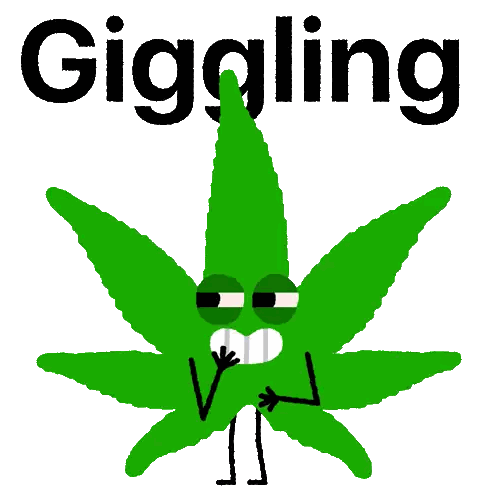 Giggling Marijuana Leaf