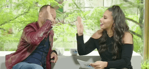 Giggly Cuba Gooding Jr High Five GIF