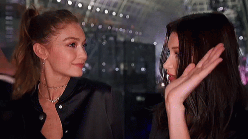 Gigi Hadid And Bella Hadid High Five GIF