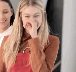 Gigi Hadid Chuckling GIF