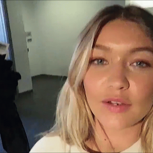 Gigi Hadid Kissing The Camera GIF