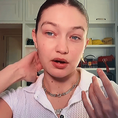 Gigi Hadid Seriously Talking GIF