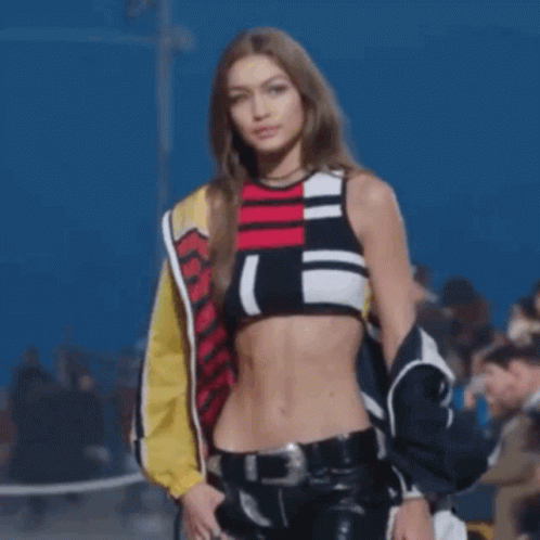 Gigi Hadid Slow Motion Runway GIF