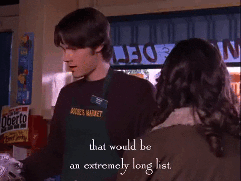 Gilmore Girls Netflix Extremely Long List GIF