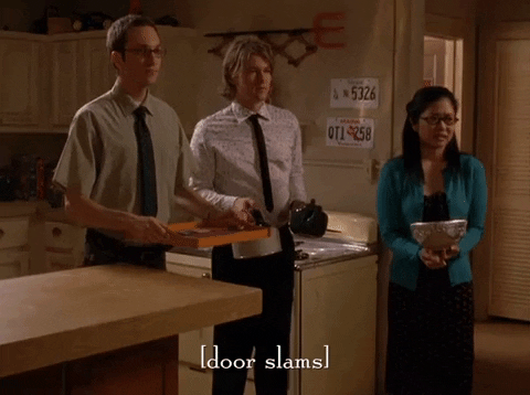 Gilmore Girls Stunned Slamming Door Moment GIF