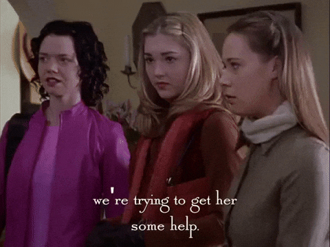 Gilmore Girls Trying To Get Help GIF
