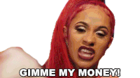 Gimme My Money Cardi B Sticker GIF