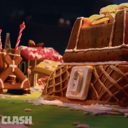 Gingerbread House Clash GIF