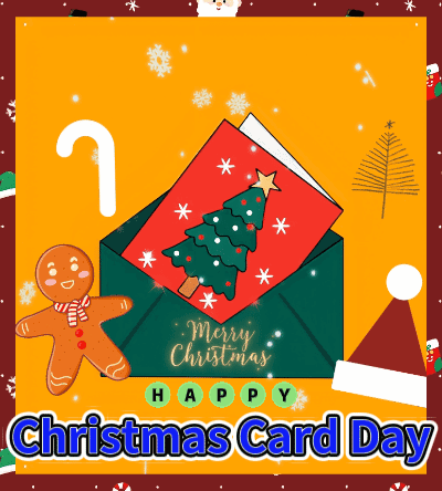 Gingerbread Man Candy Cane Saying Merry Christmas