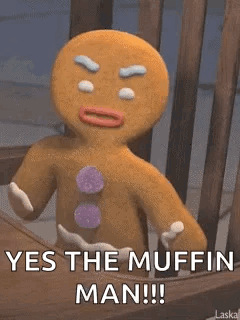 Gingerbread Man from Shrek Sitting in Chair