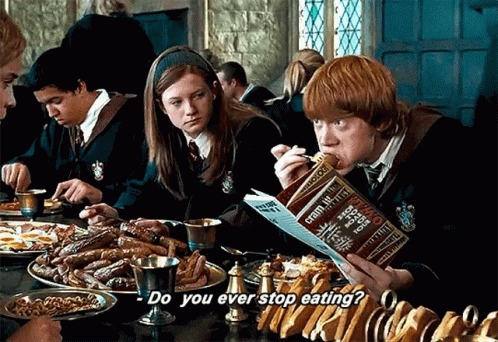 Ginny Weasley Do You Ever Stop Eating GIF