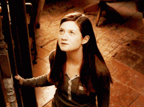 Ginny Weasley Looking Upward GIF
