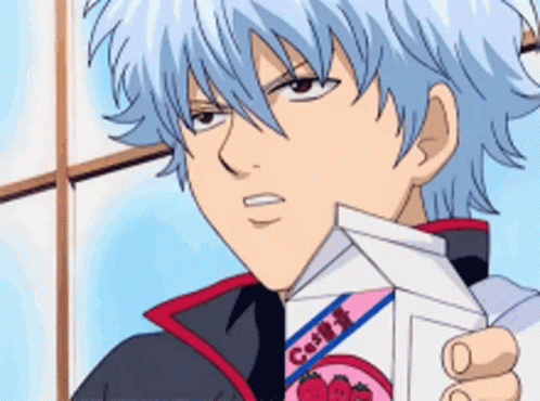 Gintama Gintoki Sakata Horrified Face Meme GIF