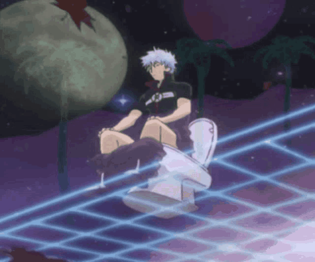 Gintama Retrowave Gif GIF