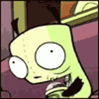 Gir Invader Zim Sipping GIF