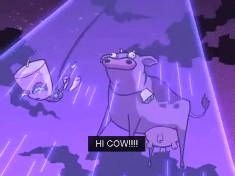 Gir Robot Hi Cow GIF
