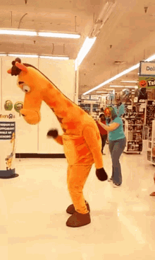 Giraffe Mascot Dance GIF