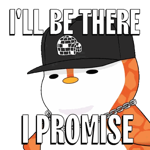 Giraffe Wearing Hat Saying I Promise I'll Be There