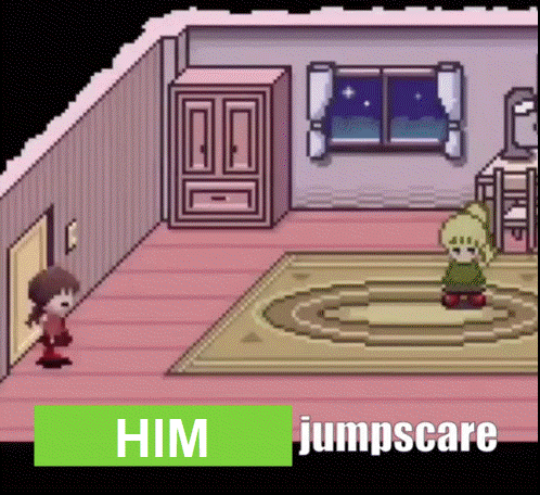 Girl And Boy In Room With Him Jumpscare GIF