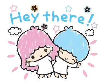 Girl and Boy Saying Hey There