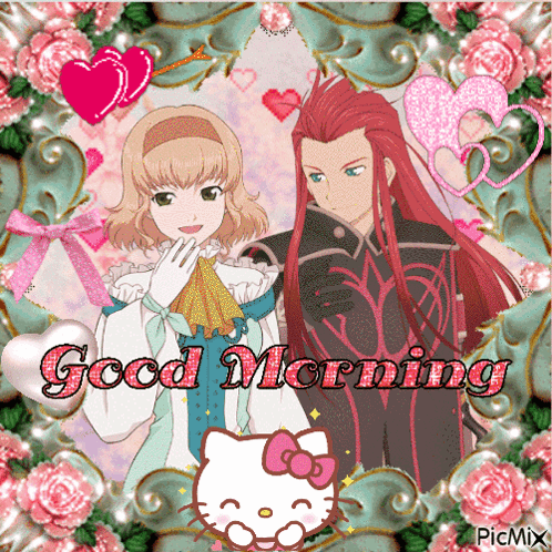 Girl and Boy With Good Morning