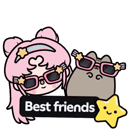 Girl and Cat Best Friends