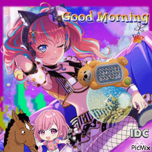 Girl and Horse Good Morning IDC