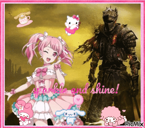 Girl and Knight Sparkle and Shine