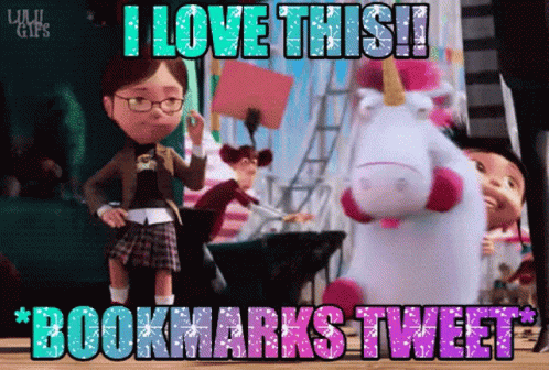 Girl and Stuffed Unicorn Saying I Love This