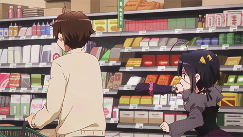 Girl Anime Umbrella Shield GIF