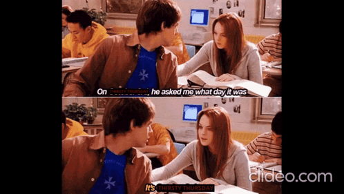 Girl Asking Boy What Day It Is