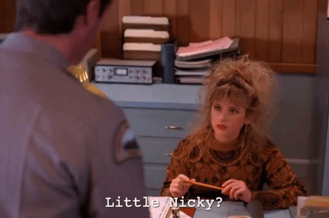 Girl Asking Little Nicky GIF