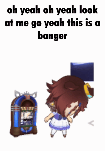 Girl Beside Jukebox Oh Yeah Look at Me