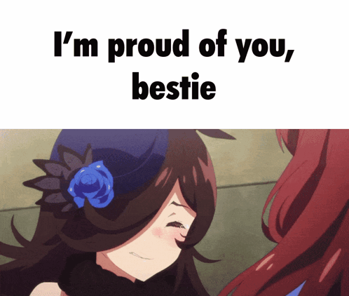 Girl Blue Rose I'm Proud Of You Bestie GIF