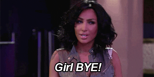 Girl Bye With Hand Gesture GIF