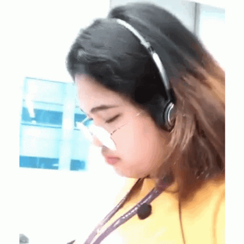 Girl Call Center On Duty GIF