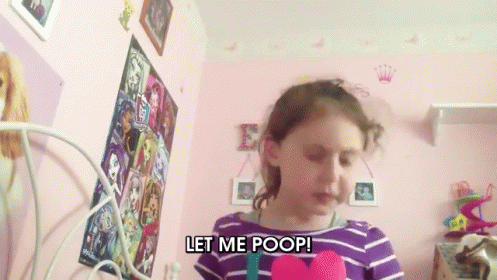 Girl Can't Stop Pooping GIF