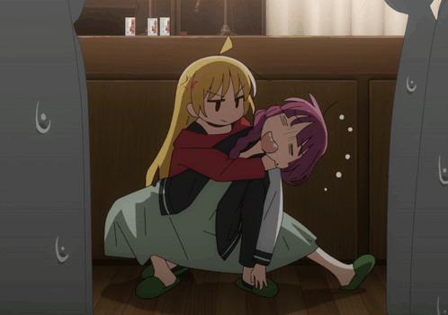 Girl Carrying Girl On Shoulders GIF