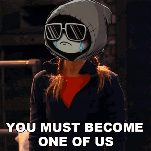 Girl Cartoon Character Say You Must Become One