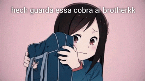 Girl Covering Face With Blue Bag Hecho Guarda Essa Cobra Ai Brotherkk
