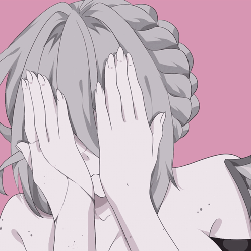 Girl Covering Face With Hands GIF