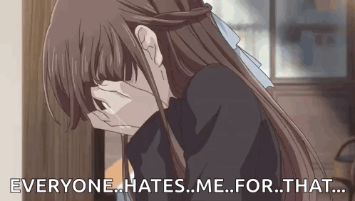 Girl Crying Covering Face Saying Everyone Hates Me For That GIF