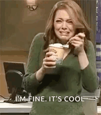 Girl Crying Eats Ice Cream GIF