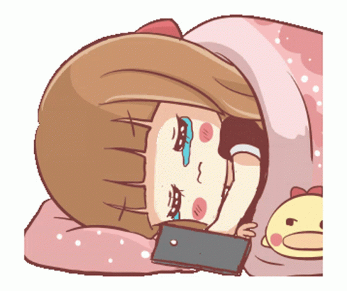Girl Crying Going To Sleep GIF