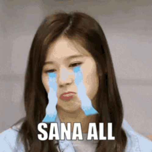 Girl Crying With Sana All GIF