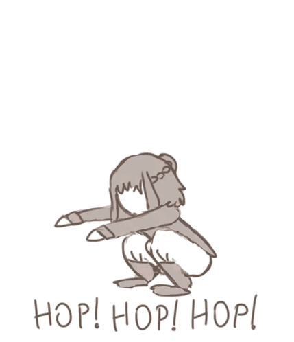 Girl Dancing Hop Hop Hop GIF