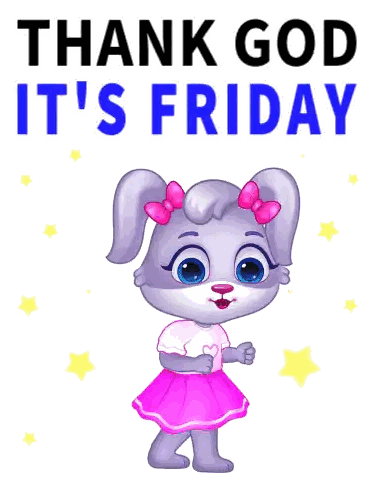 Girl Dancing Thank God It's Friday